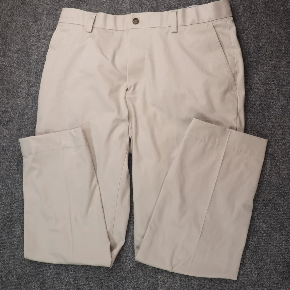 Brooks Brothers Chino Mens 34 x 29 Slim Advantage Light Weight Khaki Tan Stretch